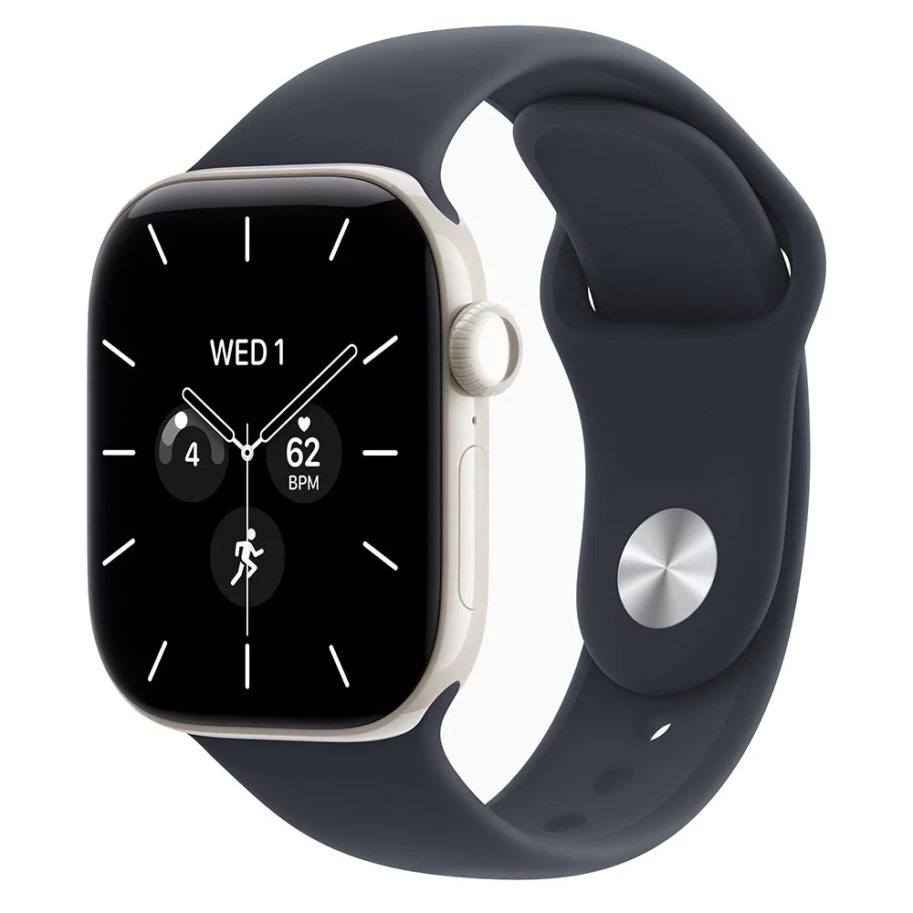 Apple Watch Series 12, 42 mm, Pearl White Ceramic GPS+Cellular Navy Blue Sport Band M/L